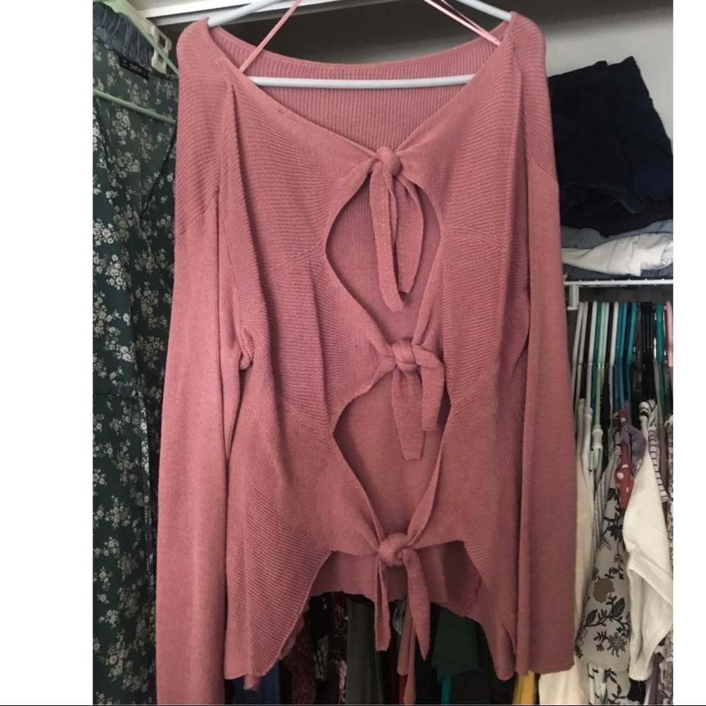 Open back long sleeve